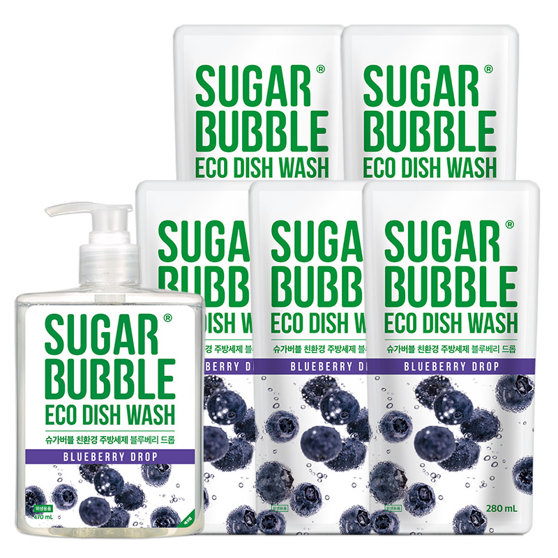 블루베리 주방세제 470ml 1개 + 리필 280ml 5개